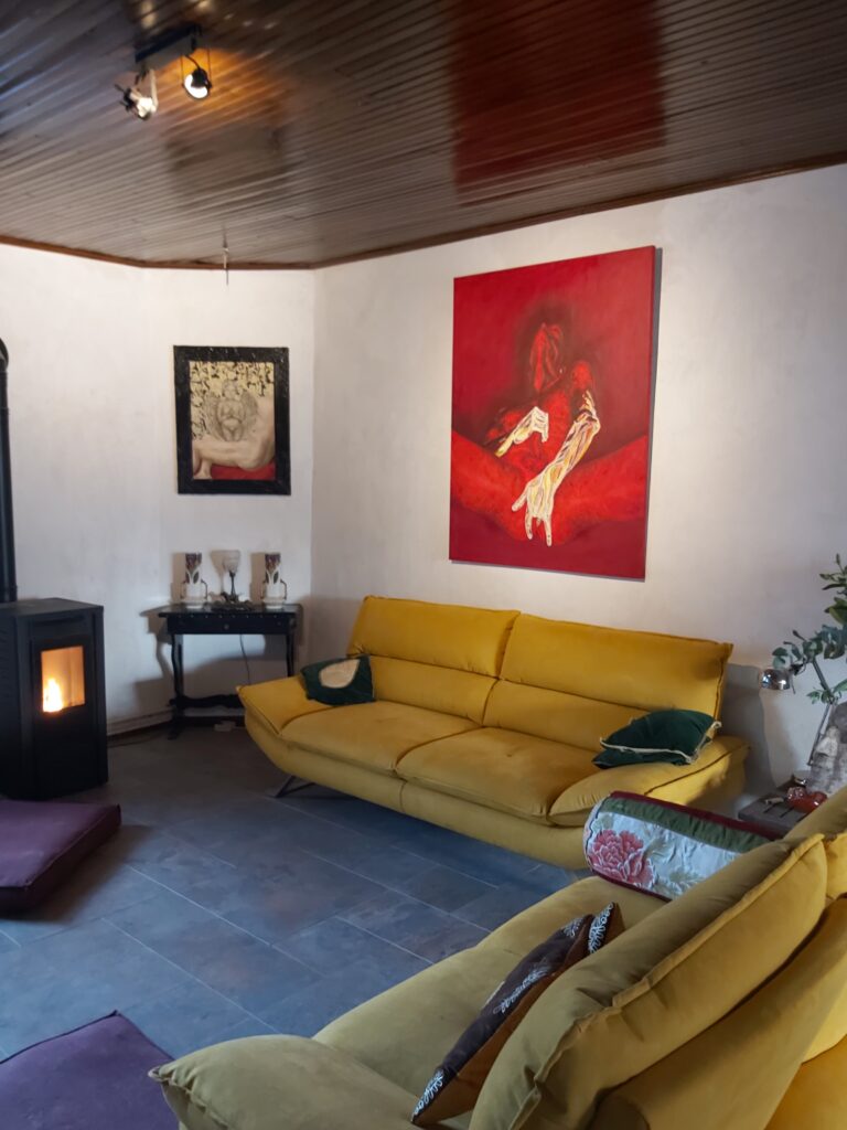 img oilpainting "I love me"on wall